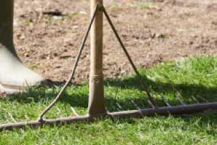 Raised garden beds and drainage installation